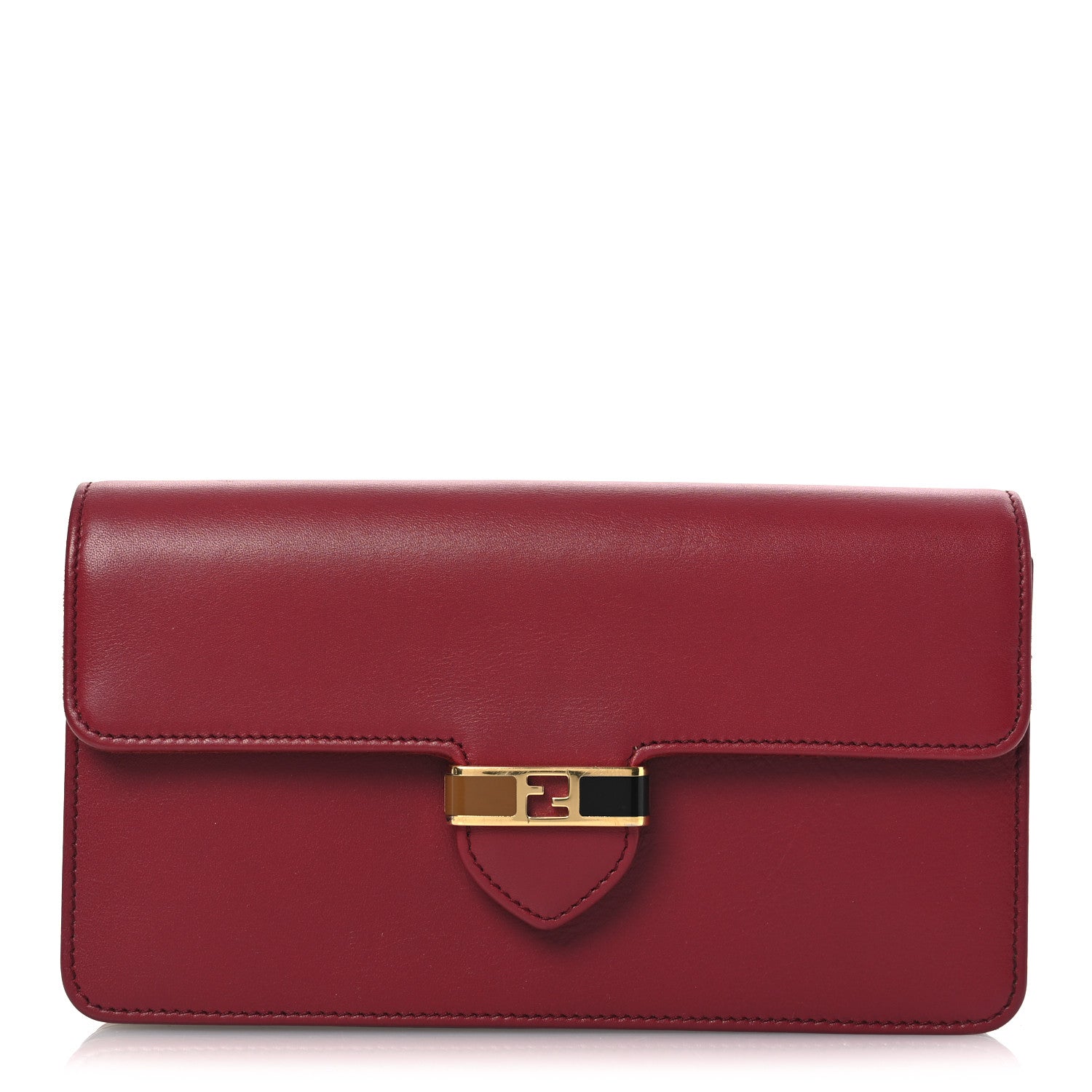 Fendi Vitello Continental Wallet Red 1 of 12
