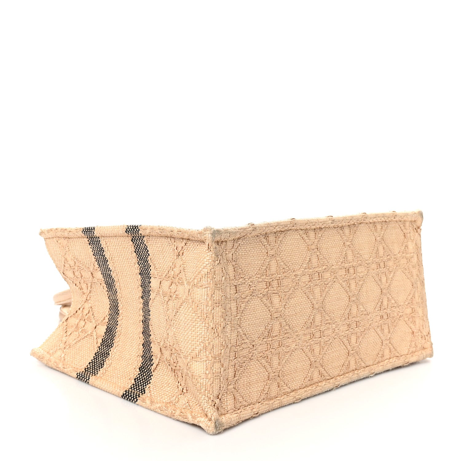 Christian Dior Raffia Cannage Medium Book Tote Natural 4 of 10