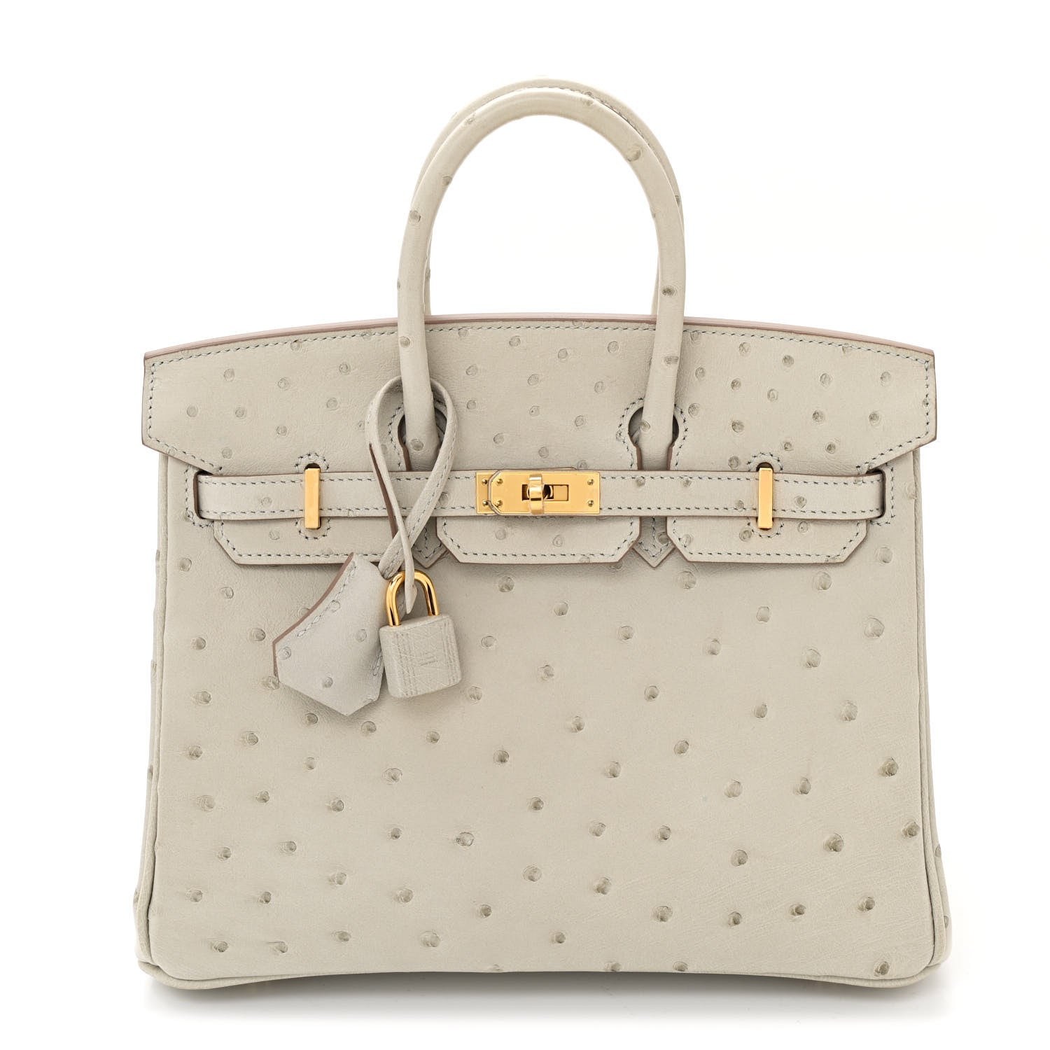Hermes Ostrich Birkin 25 Gris Perle 1 of 11
