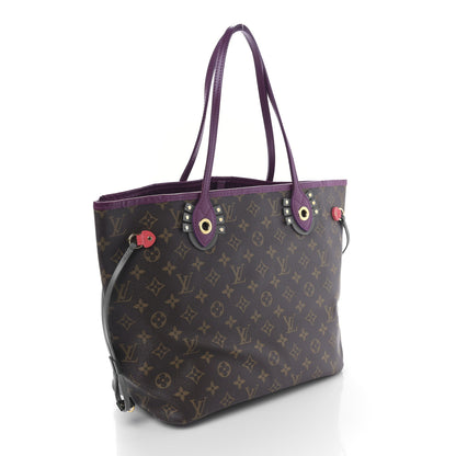 Louis Vuitton Monogram Totem Neverfull MM Magenta 3 of 8