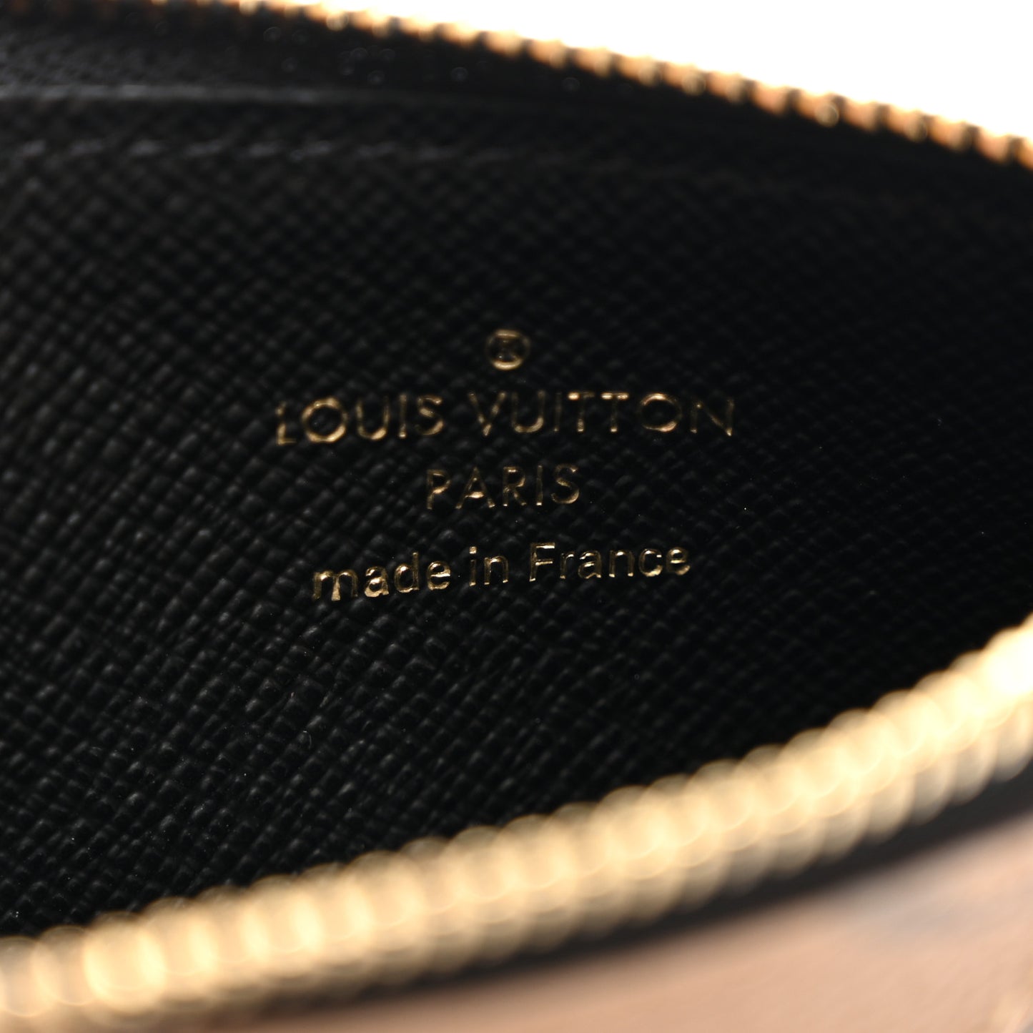 Reverse Monogram Zipped Romy Card Holder