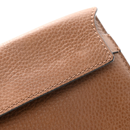 Valentino Garavani Pebbled Calfskin T.B.C. Braided Strap Clutch Brown 6 of 9