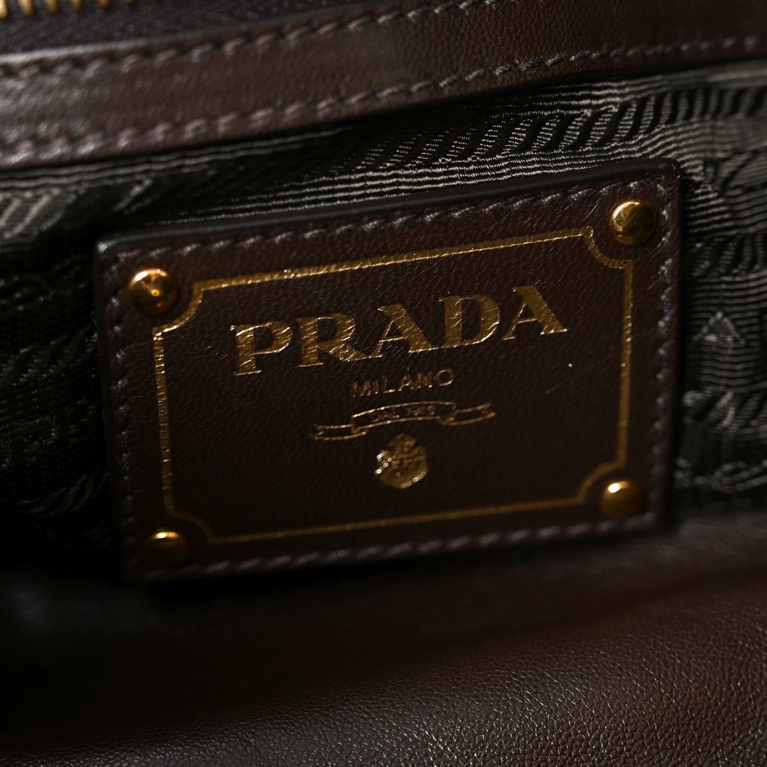 Prada Tessuto Nylon Jacquard Logo Tote Bruciato Sughero 1867701