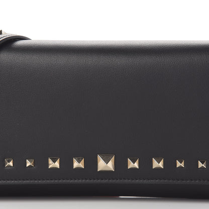 Valentino Garavani Vitello Rockstud Crossbody Wallet on Chain Black 9 of 11