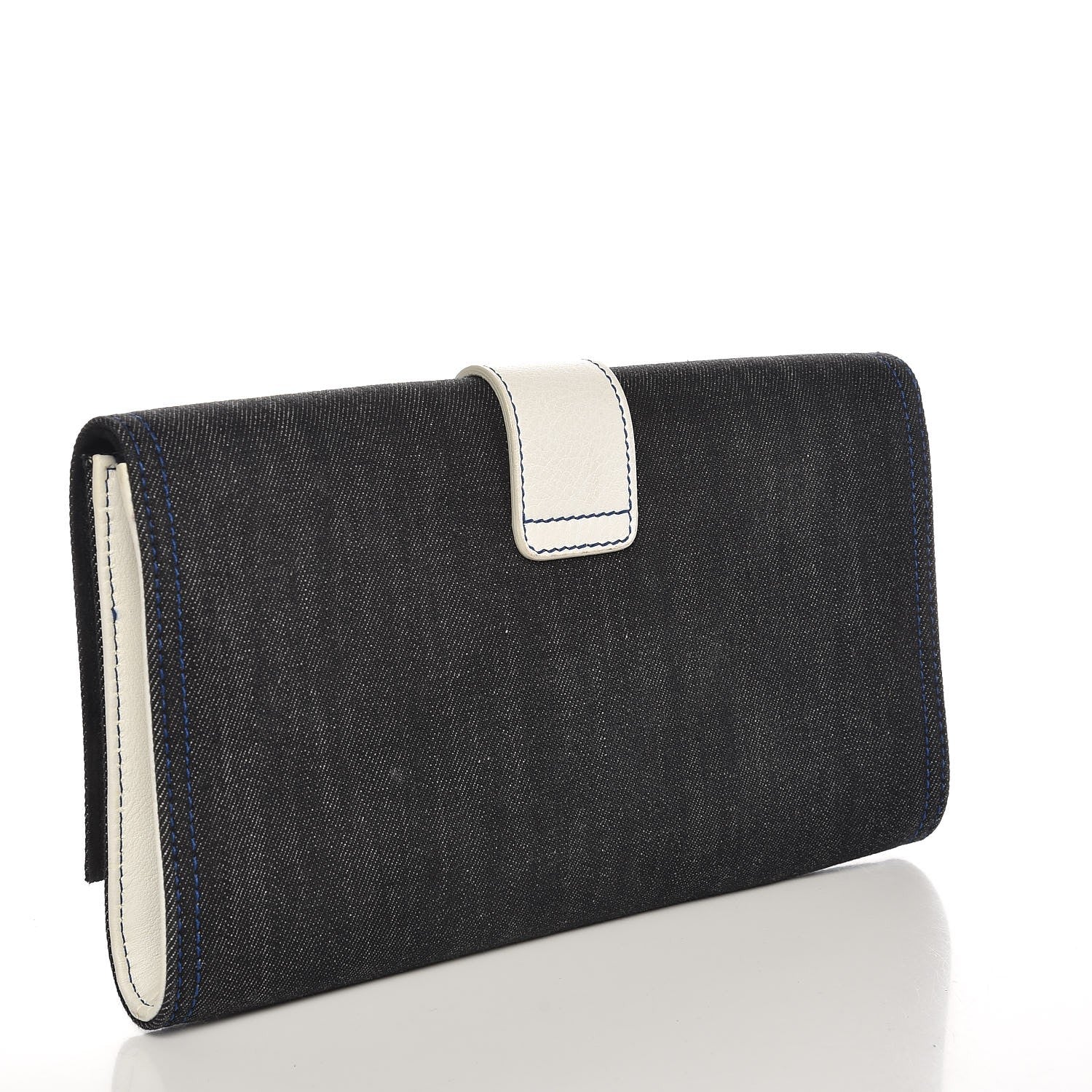 Saint Laurent Denim Classic Y Ligne Clutch 3 of 9