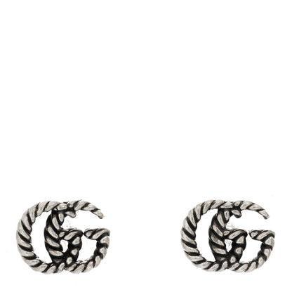 Gucci Sterling Silver Torchon Double G Earrings 1 of 5