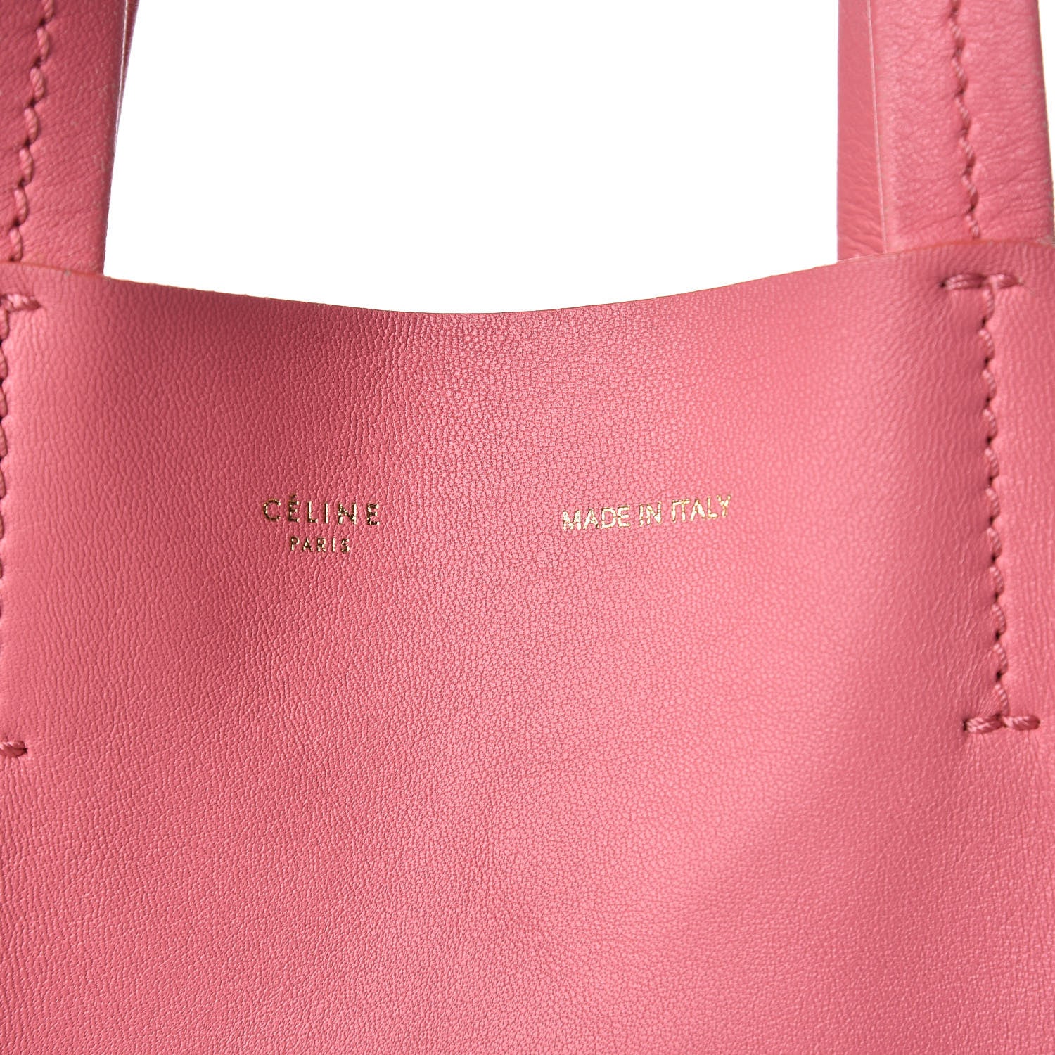Celine Lambskin Vertical Bi-Cabas Pink Rust 11 of 11