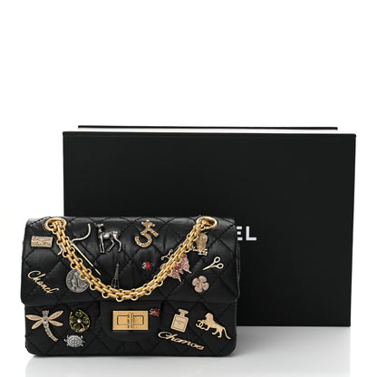 Chanel Aged Calfskin Lucky Charms 2.55 Reissue 224 Flap Black 13 of 13