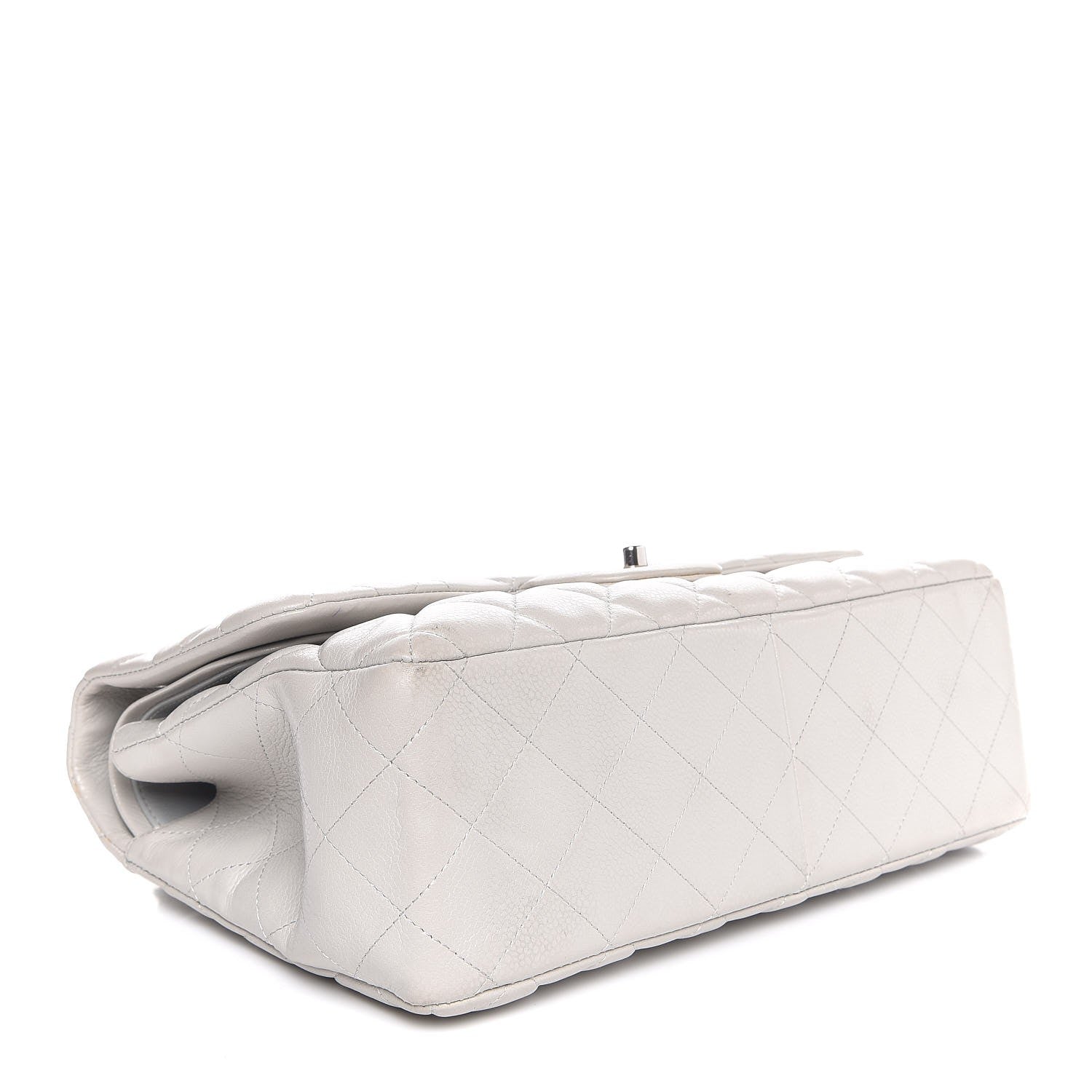 Chanel Caviar Quilted Jumbo Double Flap Light Grey 5 of 16