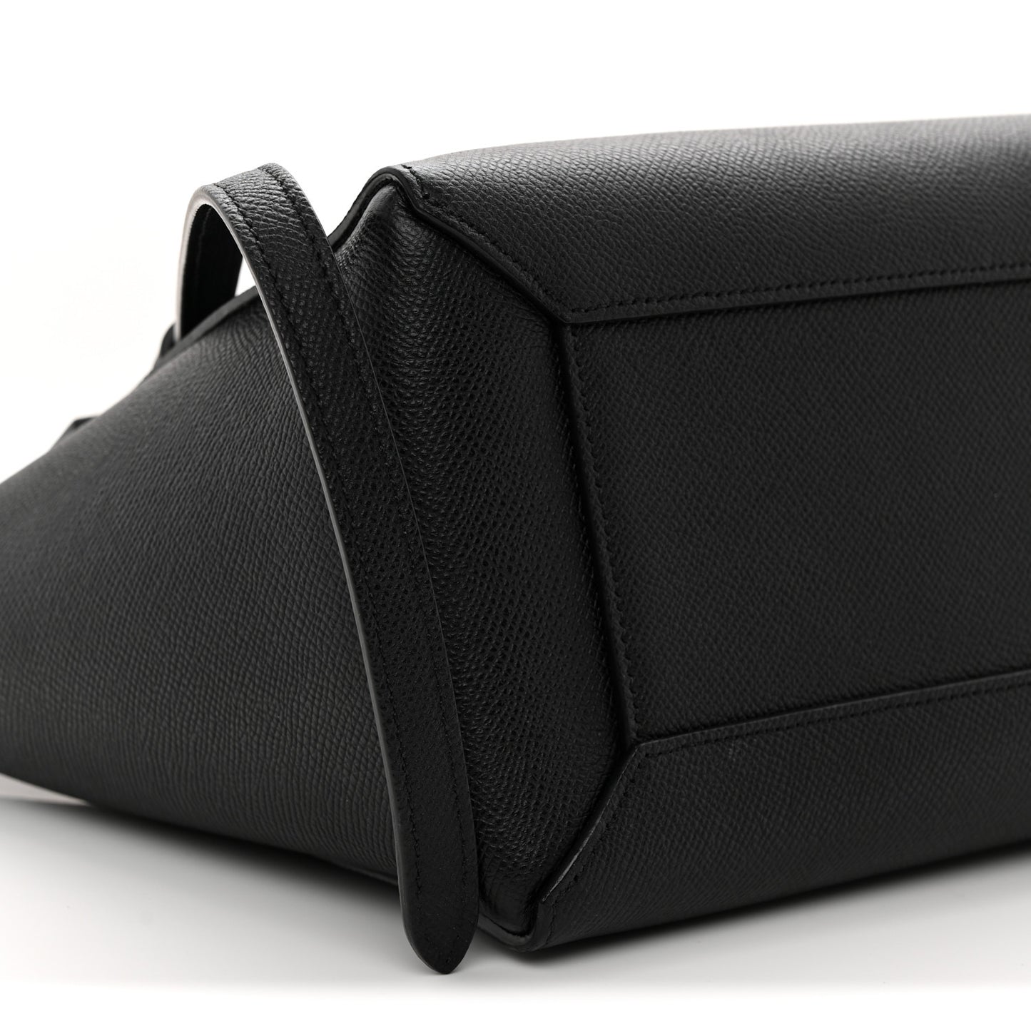 Grained Calfskin Micro Belt Bag Black