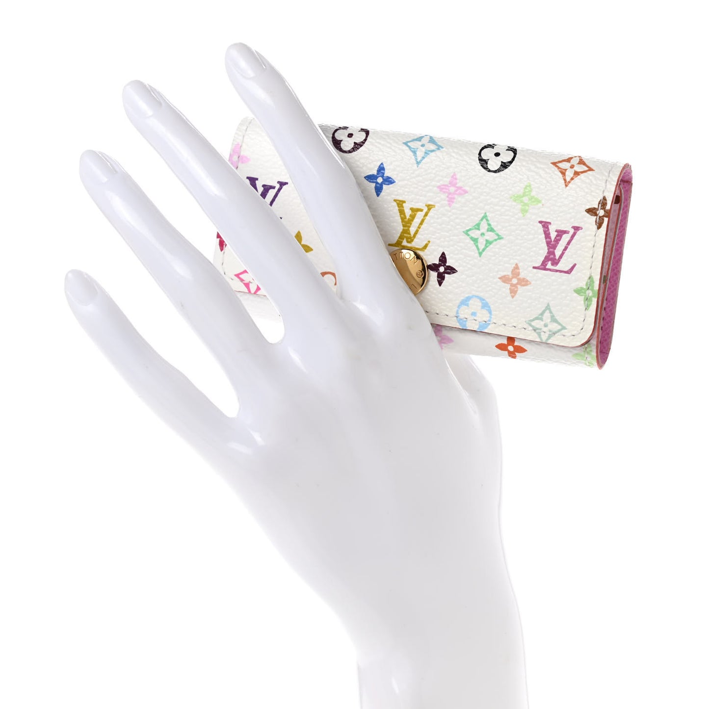 Monogram Multicolor Multicles 4 Key Holder White Litchi