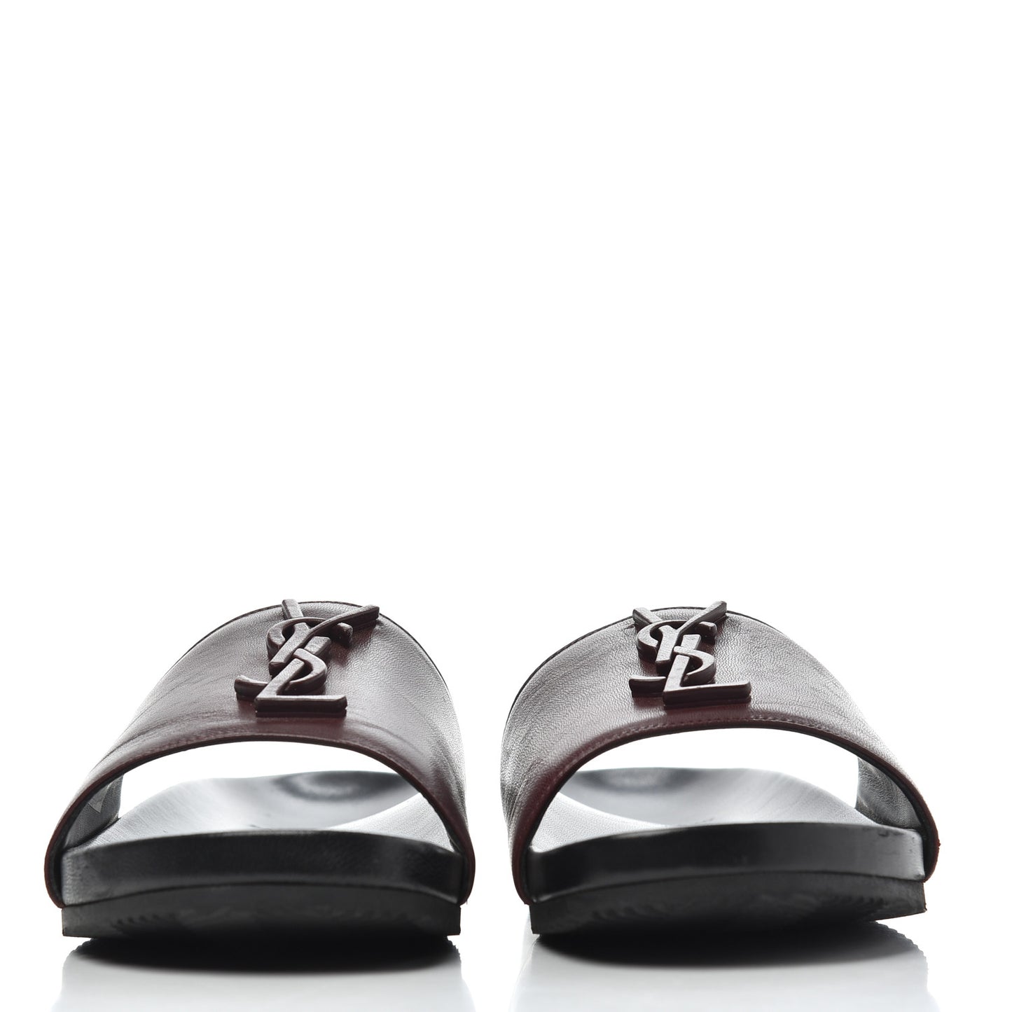 Lambskin Joan Slide Sandals size 39 in Burgundy