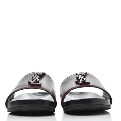 Saint Laurent Lambskin Joan Slide Sandals size 39 in Burgundy 2 of 20