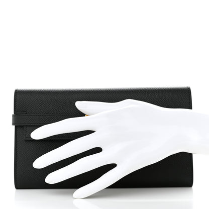 Hermes Epsom Kelly Longue Wallet Black 2 of 9