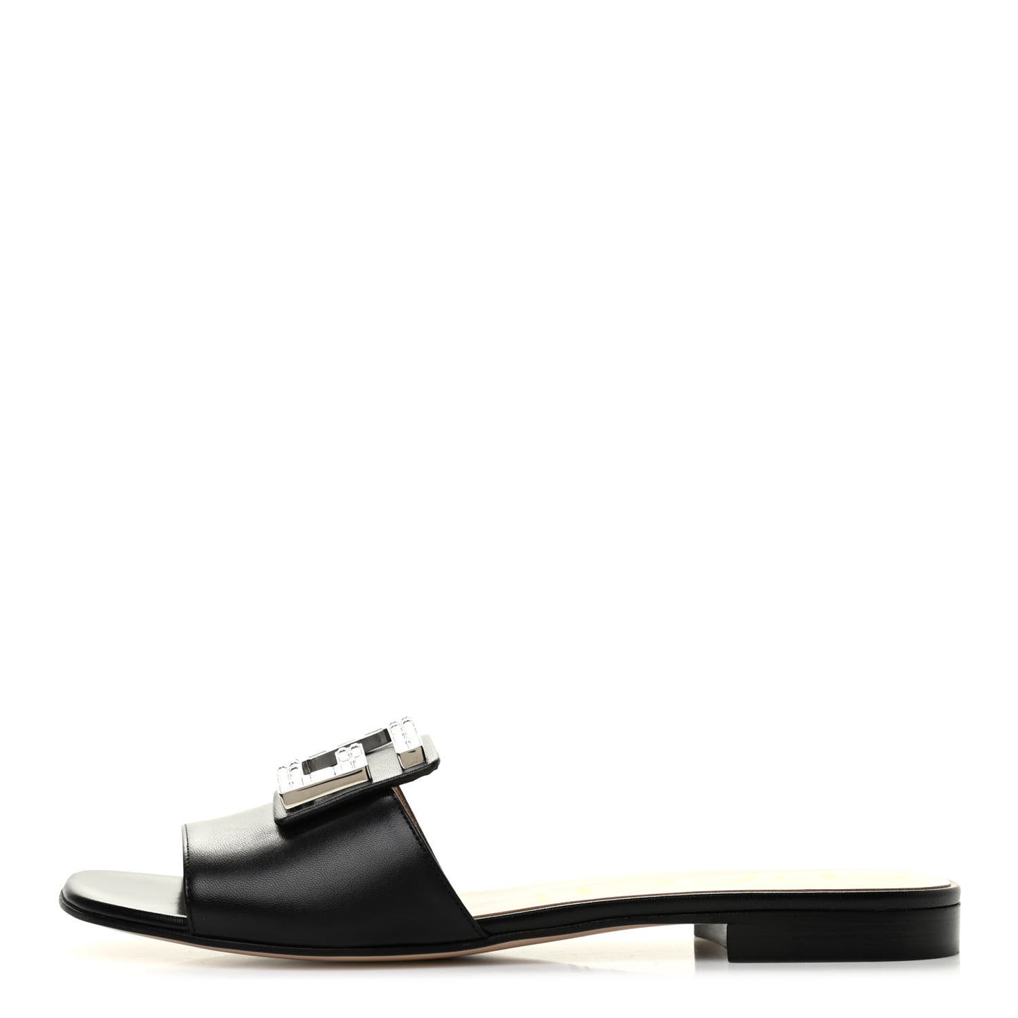 Malaga Kid Crystal Square G Madelyn Slide Sandals 39.5 Black