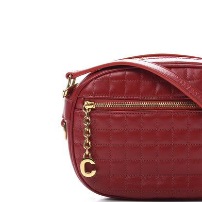 Celine Calfskin Quilted Small C Charm Bag Red 12 of 12