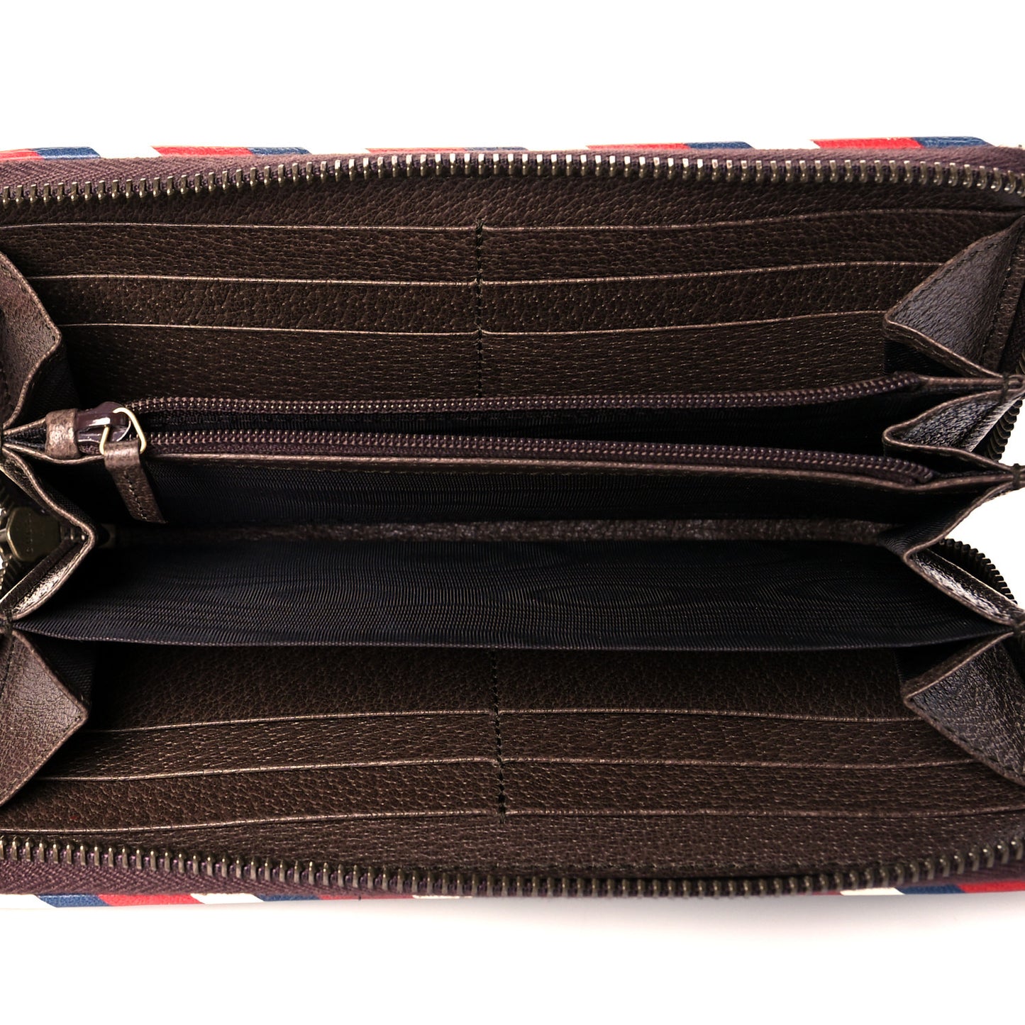 GG Supreme Monogram Courrier Embroidered UFO Zip Around Wallet
