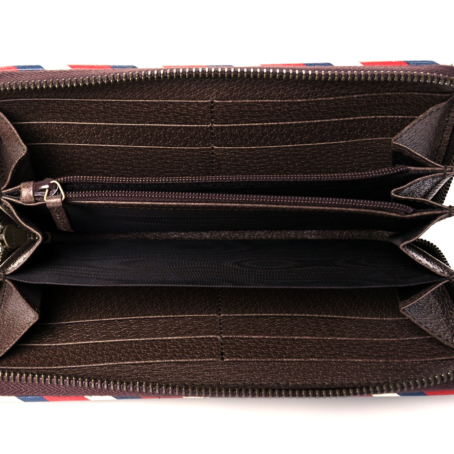 Gucci GG Supreme Monogram Courrier Embroidered UFO Zip Around Wallet 5 of 10