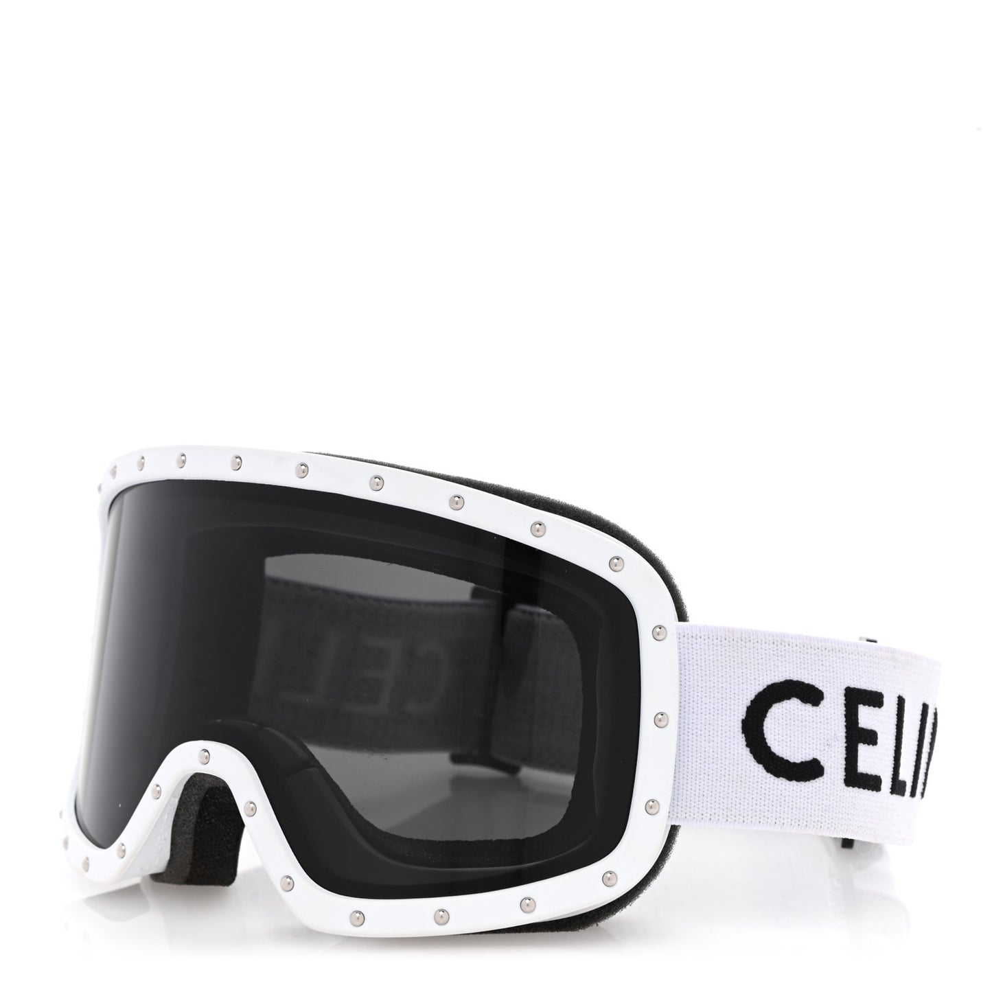 Studded Ski Goggles White