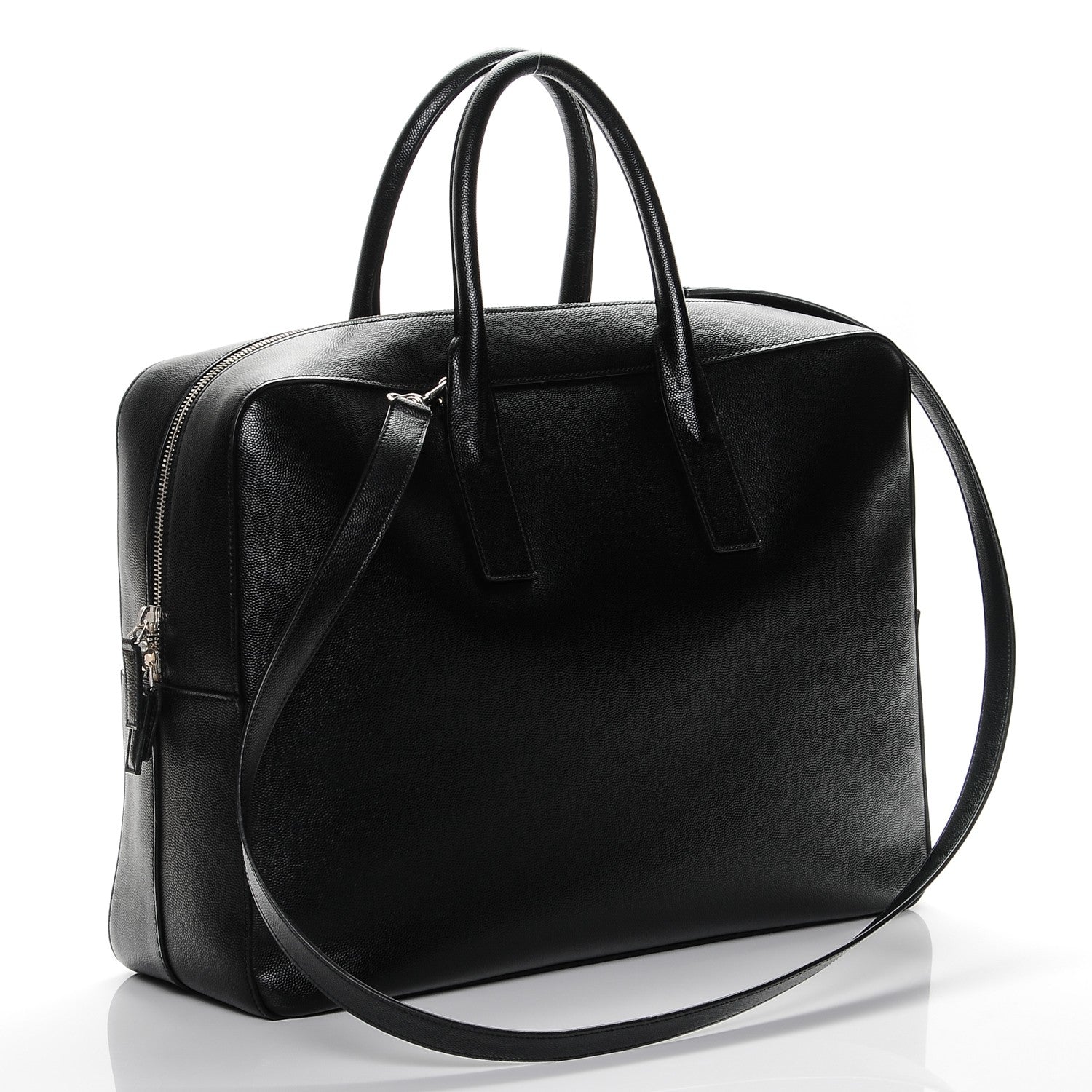Saint Laurent Grain de Poudre Classic Museum Large Briefcase Black 3 of 6
