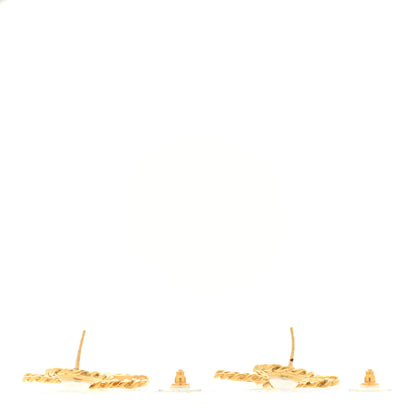 Chanel Metal Pearl CC Chain Drop Earrings Gold 3 of 4