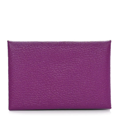 Hermes Chevre Mysore Calvi Card Case Anemone 1 of 8