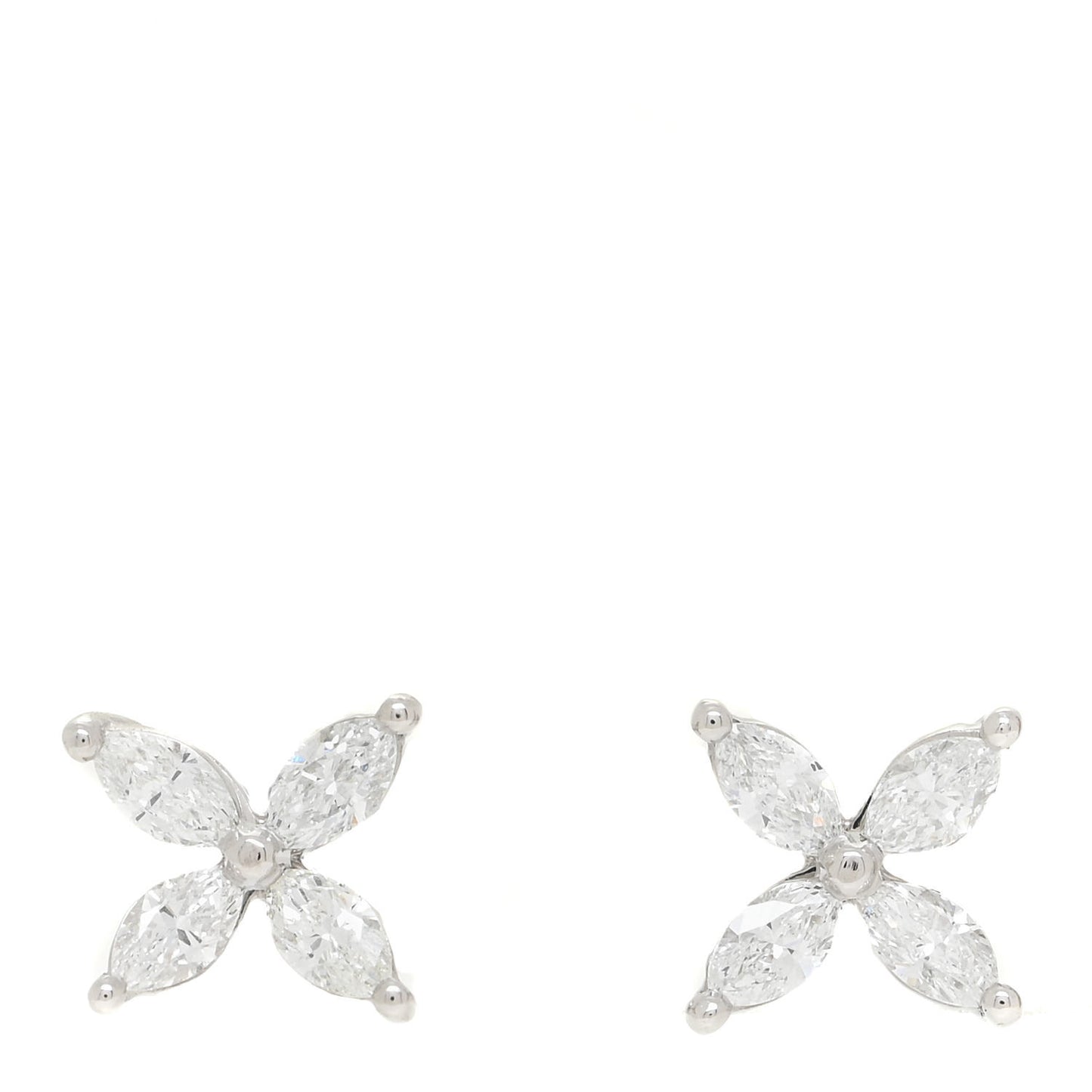 Platinum Diamond .64ct Small Victoria Earrings
