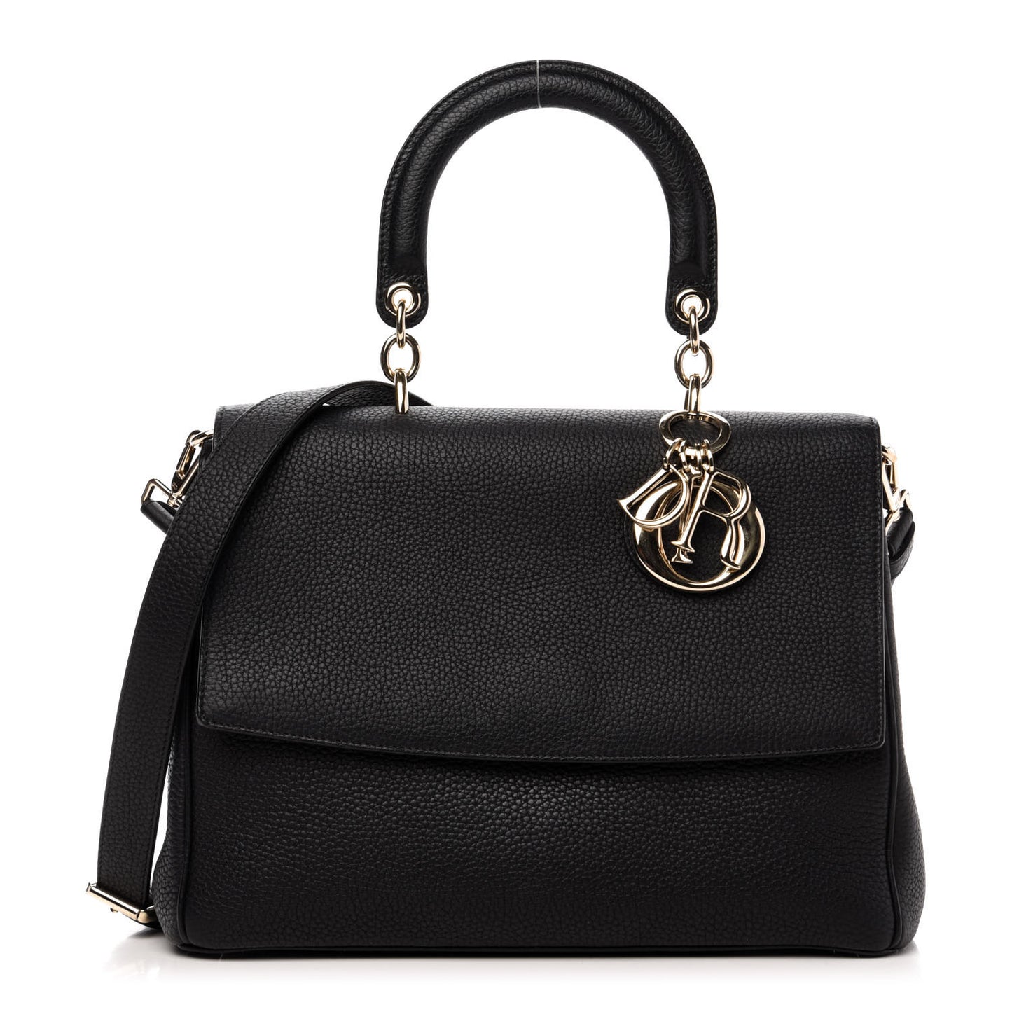 Bullcalf Medium Be Dior Flap Black Fraise
