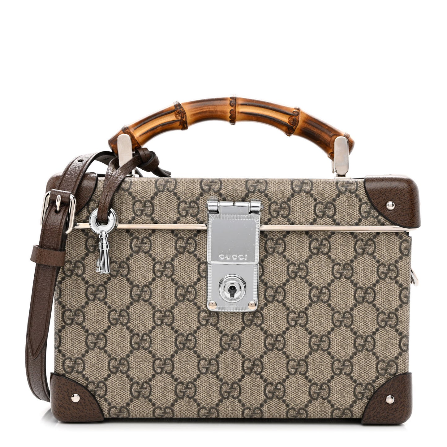 GG Supreme Monogram Globe-Trotter Beauty Case Brown