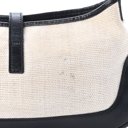 Gucci Canvas Calfskin Jackie O Hobo Black Tan 11 of 11