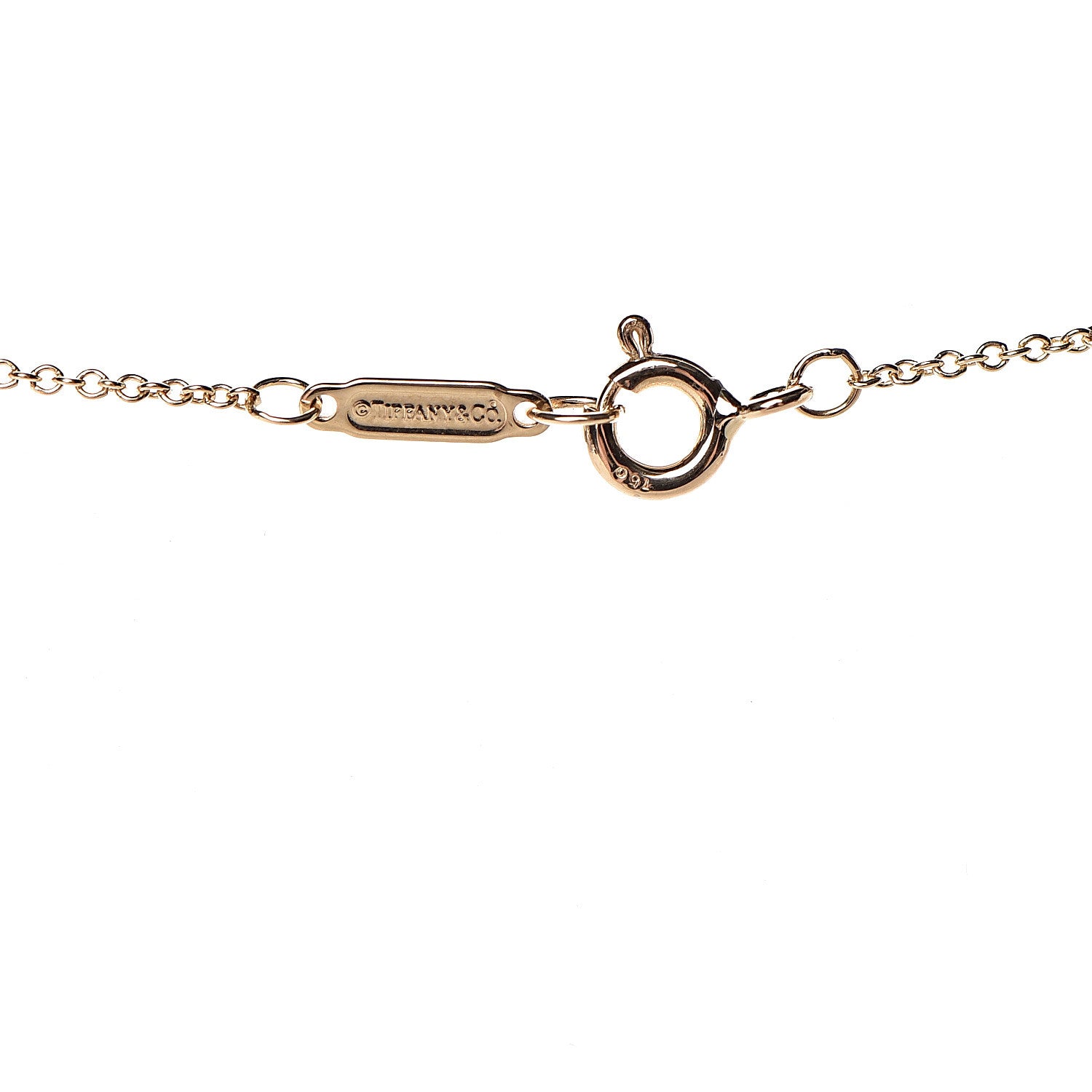 Tiffany 18K Yellow Gold Diamond Small Cross Pendant Necklace 5 of 6