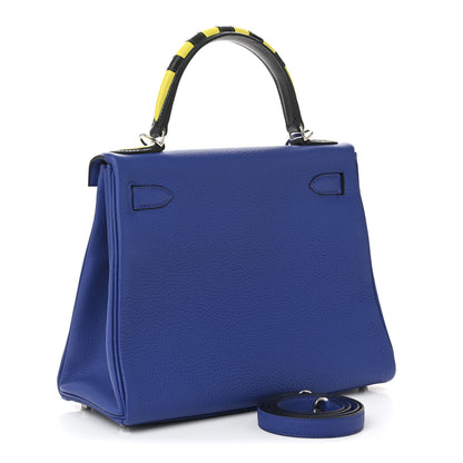 Hermes Togo Au Galop Kelly Retourne 28 Bleu Electrique Bleu Indigo Lime 3 of 10