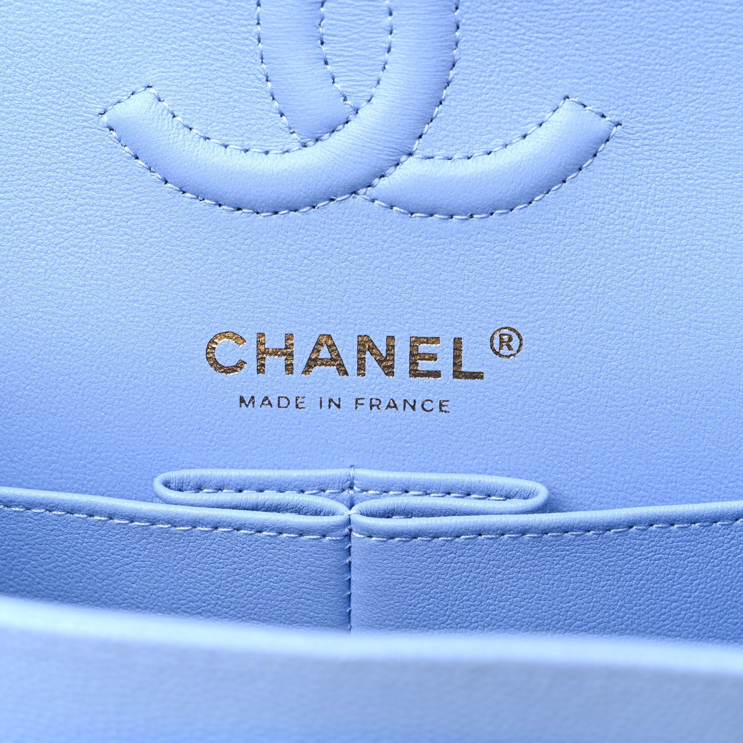 Chanel Caviar Quilted Small Double Flap Light Blue 5 of 8