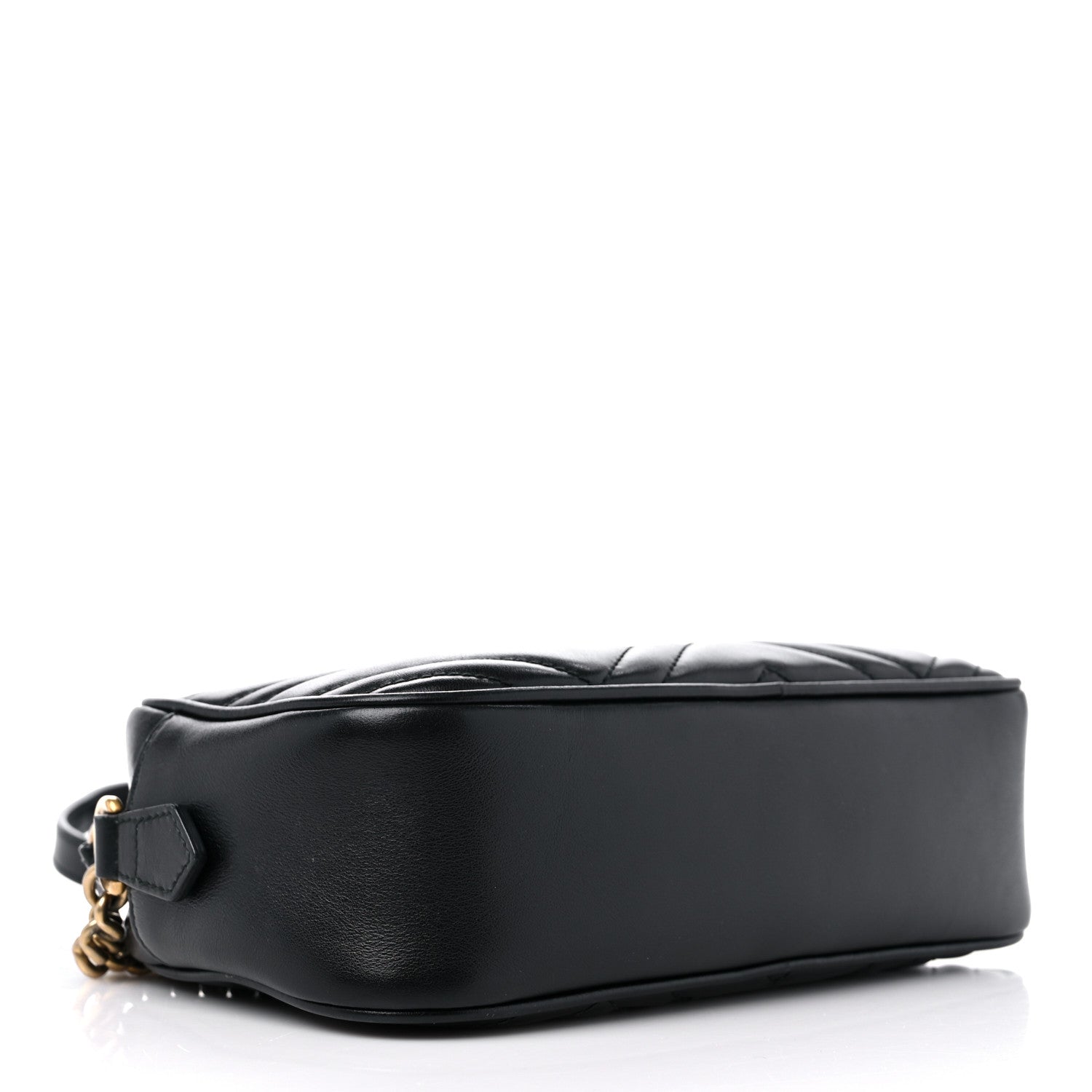 Gucci Calfskin Matelasse Small GG Marmont Chain Shoulder Bag Black 5 of 15