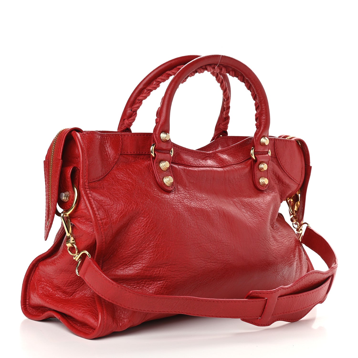 Balenciaga Agneau Giant 12 Gold Hardware City Rouge Lipstick 3 of 9