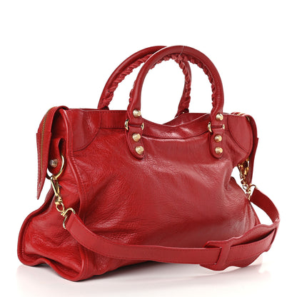 Balenciaga Agneau Giant 12 Gold Hardware City Rouge Lipstick 3 of 9