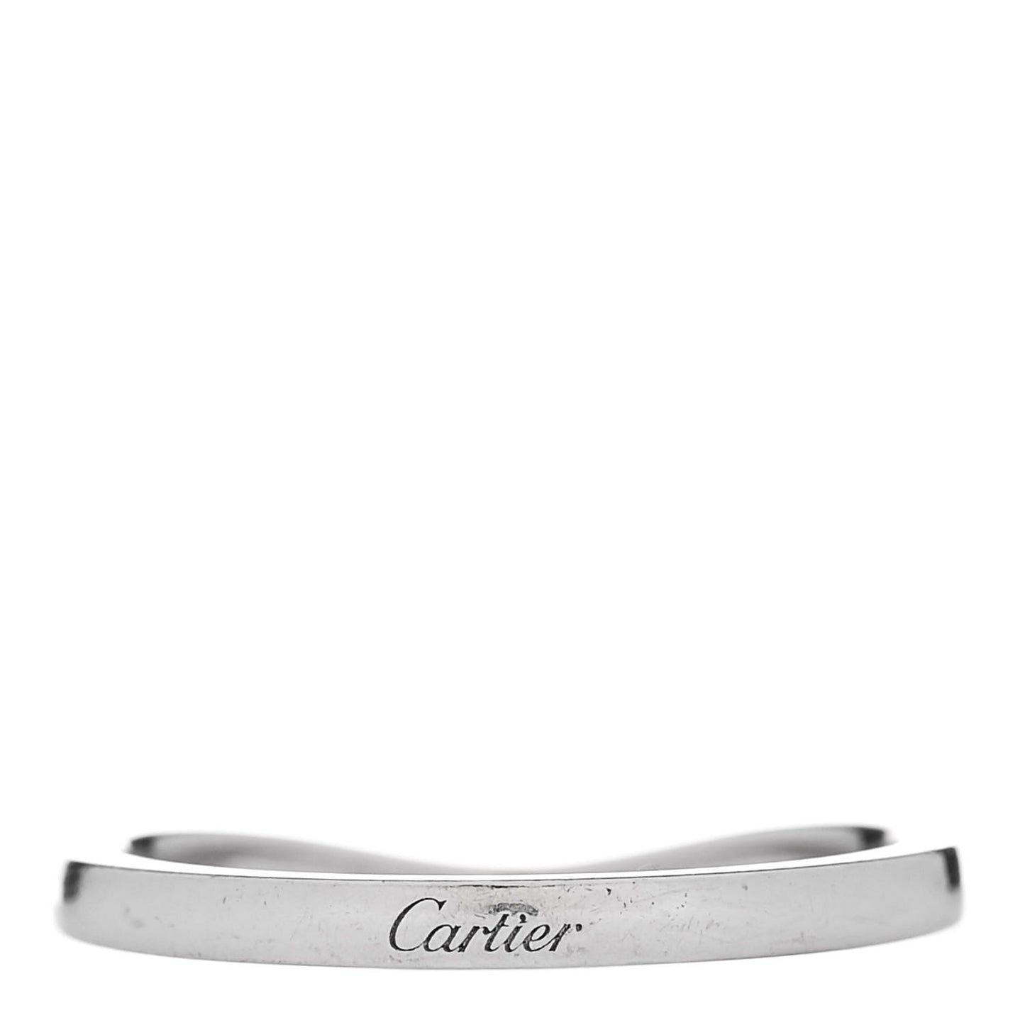 Platinum 2mm Ballerine Curved Wedding Band Ring 56 7.5