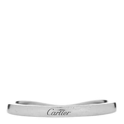 Cartier Platinum 2mm Ballerine Curved Wedding Band Ring 56 7.5 4 of 5
