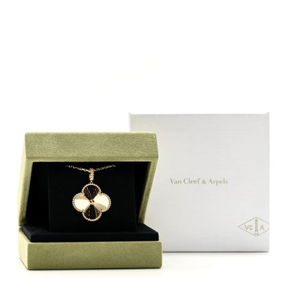 Van Cleef & Arpels 18K Yellow Gold Guilloche Magic Alhambra Long Necklace 6 of 6