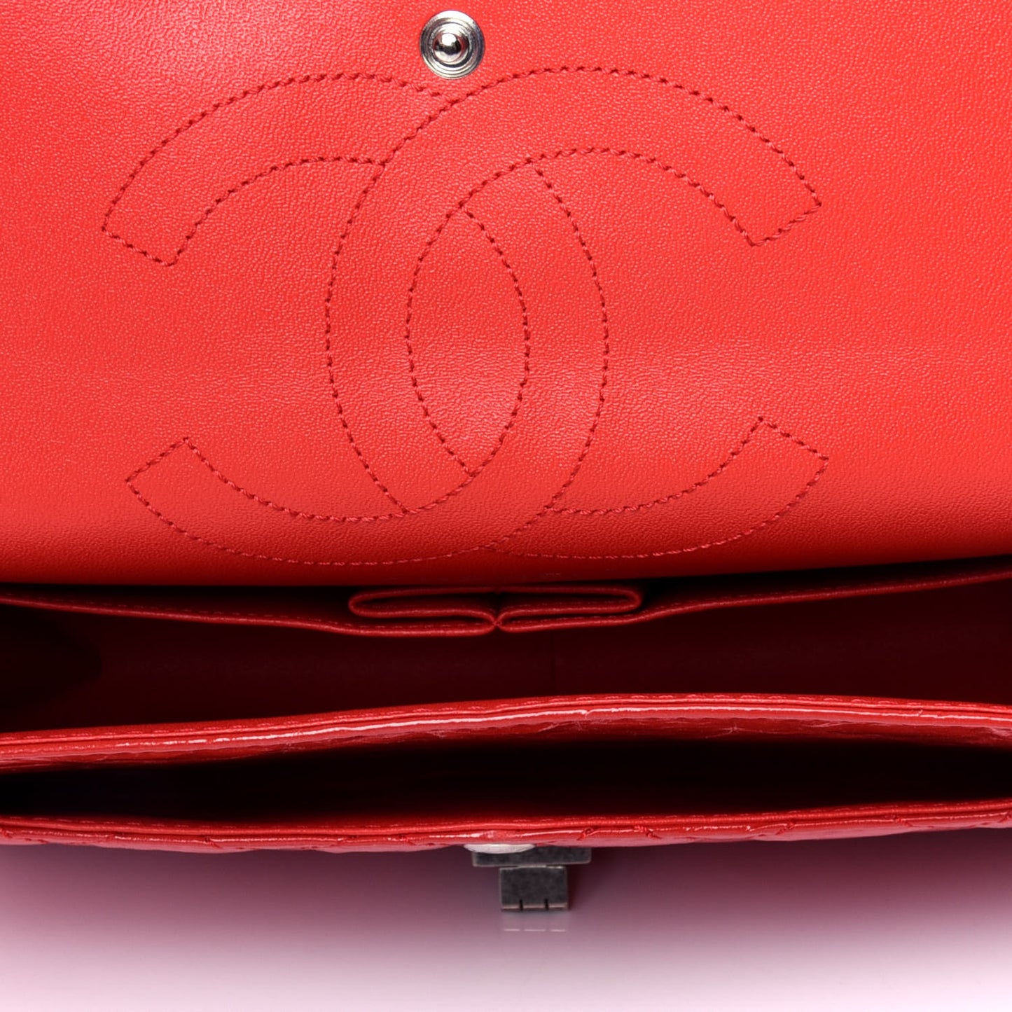 Aged Glazed Calfskin Quilted 2.55 Reissue 226 Flap Red