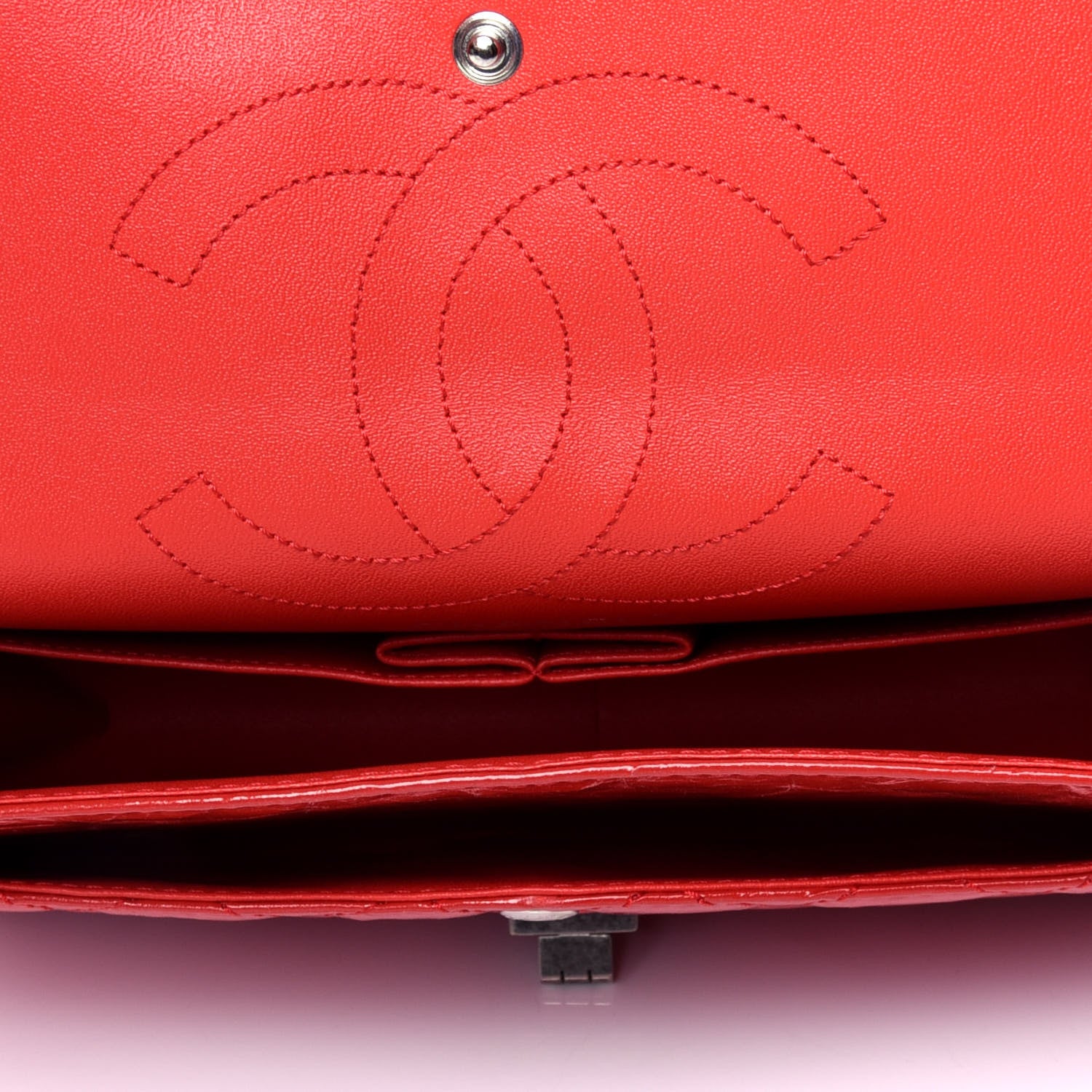 Chanel Aged Glazed Calfskin Quilted 2.55 Reissue 226 Flap Red 4 of 5