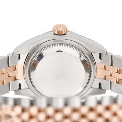 Rolex Stainless Steel 18K Everose Gold 28mm Oyster Perpetual Datejust Watch Chocolate 279171 4 of 5
