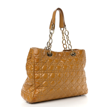 Christian Dior Patent Cannage Large Dior Soft Shopping Tote Beige 3 of 12