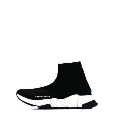 Balenciaga Neoprene Knit Womens Speed Sneakers 38 Black White 1 of 16
