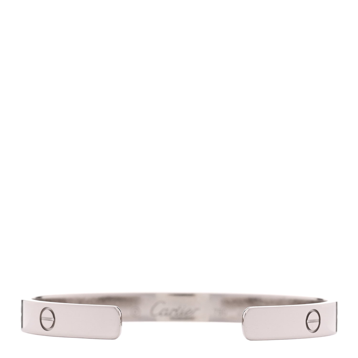 Cartier 18K White Gold LOVE Cuff Bracelet 17 2 of 4