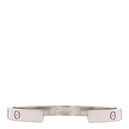 Cartier 18K White Gold LOVE Cuff Bracelet 17 2 of 4