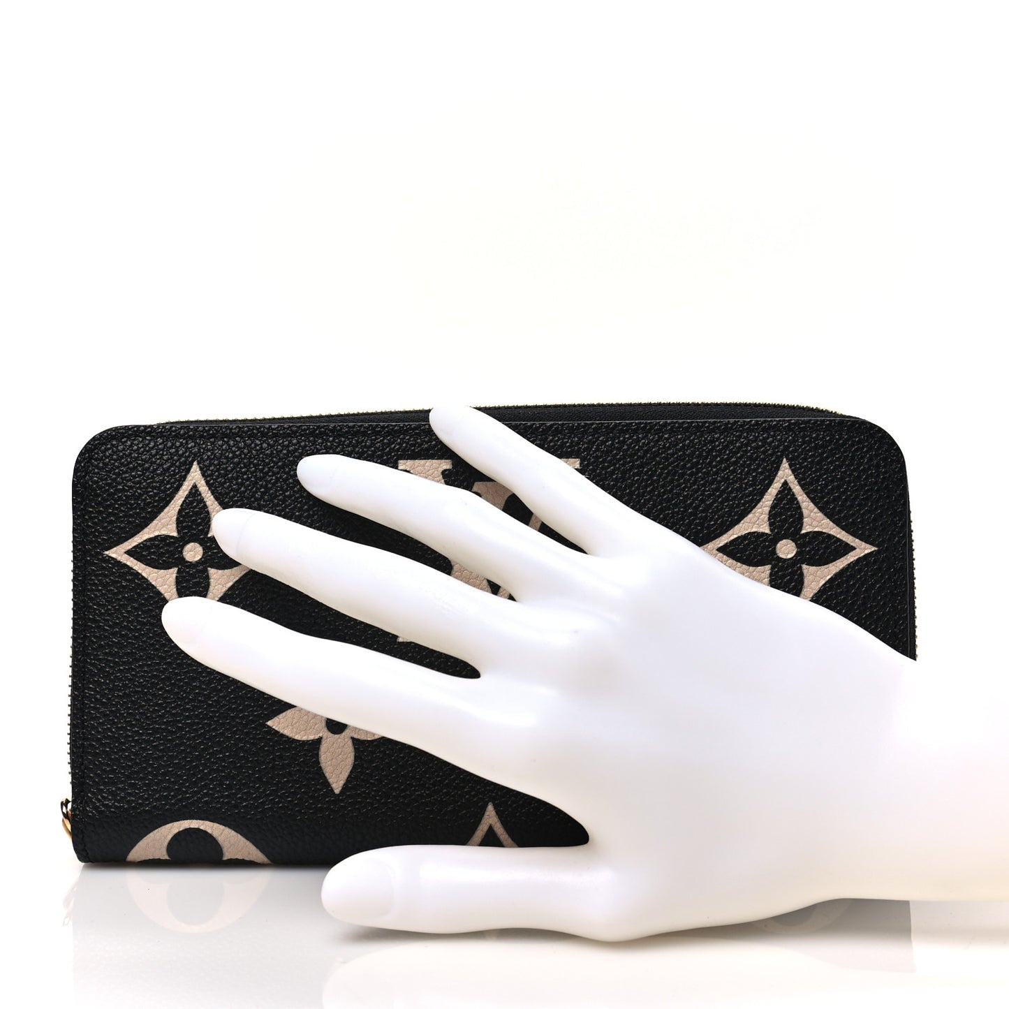 Empreinte Monogram Giant Zippy Wallet Black Beige