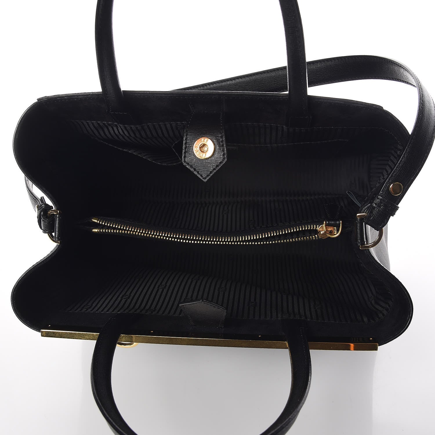 Fendi Vitello Elite Regular 2Jours Tote Black 5 of 9