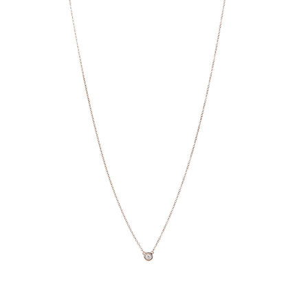 Tiffany 18K Rose Gold Diamond .07ct Elsa Peretti Diamonds by the Yard Pendant Necklace 1 of 6
