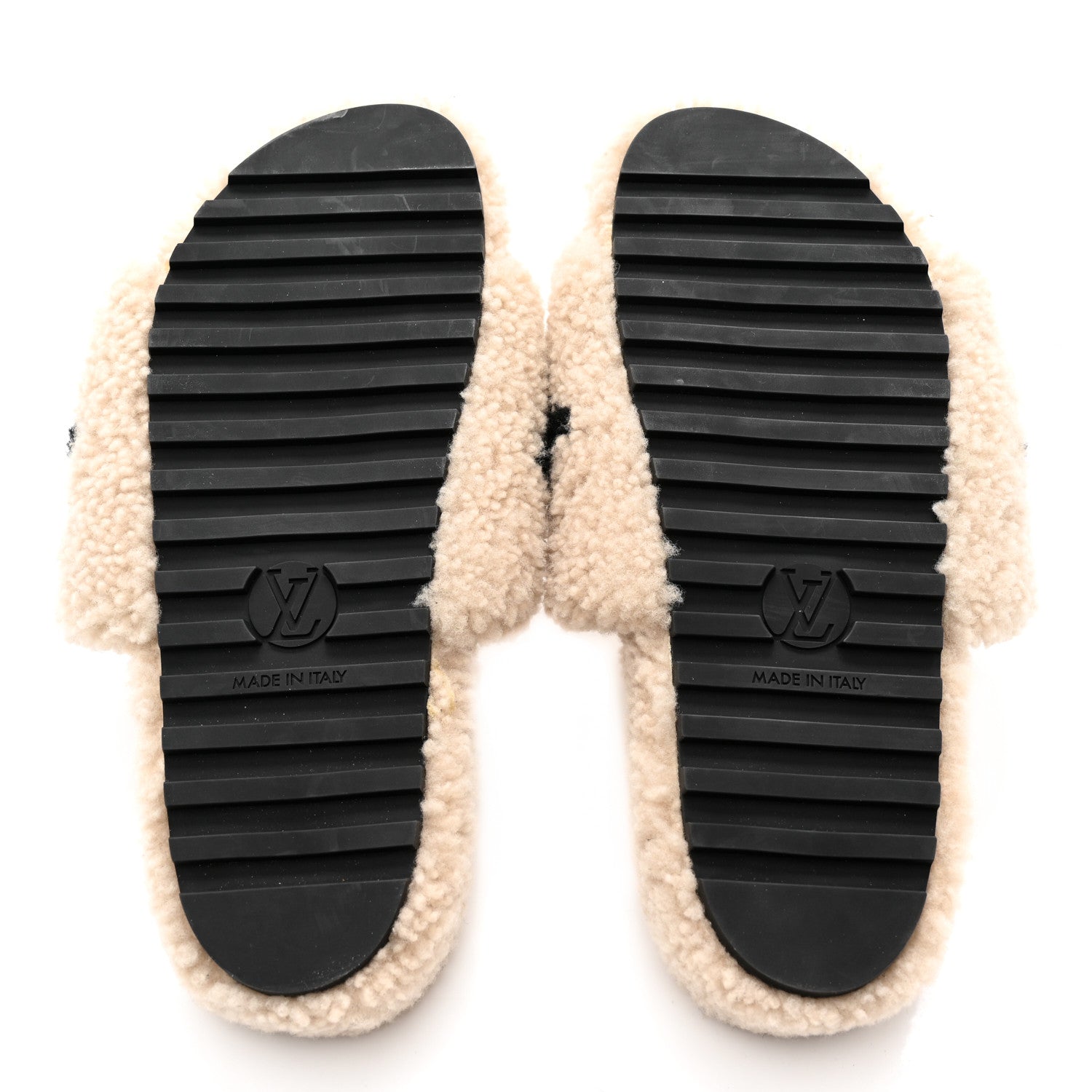 Louis Vuitton Shearling Bom Dia Flate Mules 38 Beige 6 of 11